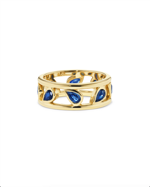 Dottie Band with Blue Sapphires