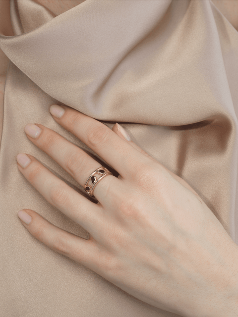 dottie sapphire band worn on hand