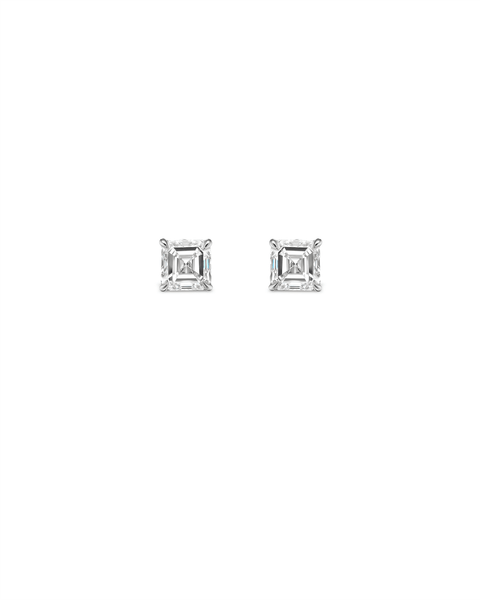 The Franka Asscher Cut Diamond Studs - Betsy Neimark Lewis Fine Jewelry