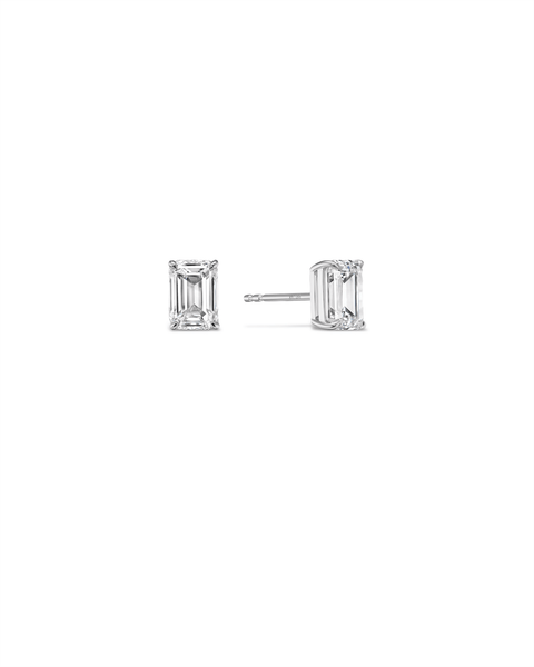 The Franka Emerald Cut Diamond Studs - Betsy Neimark Lewis Fine Jewelry